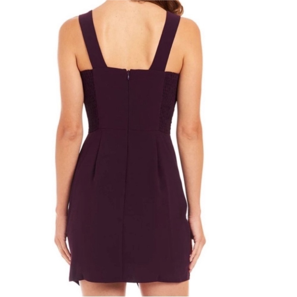 Amanda Uprichard Primrose Mini Dress in Black Cherry - Picture 2 of 13